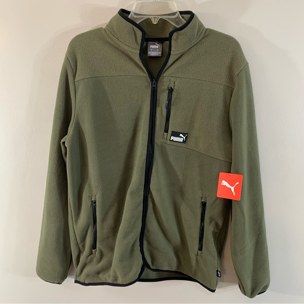 Puma Fleece Full Zip size Small Green